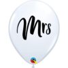 #BL Balon QL 11" z nadr. "Mrs.", biały /  25 szt. KK