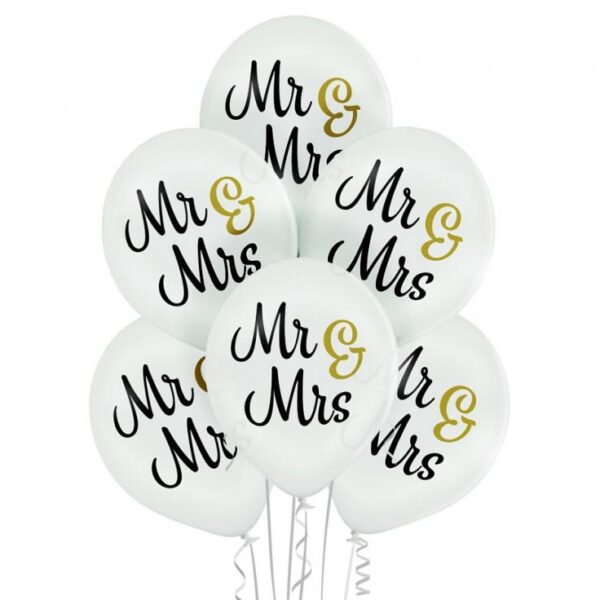 #BL Balony D11 Mr & Mrs 2C2S, 6 szt.