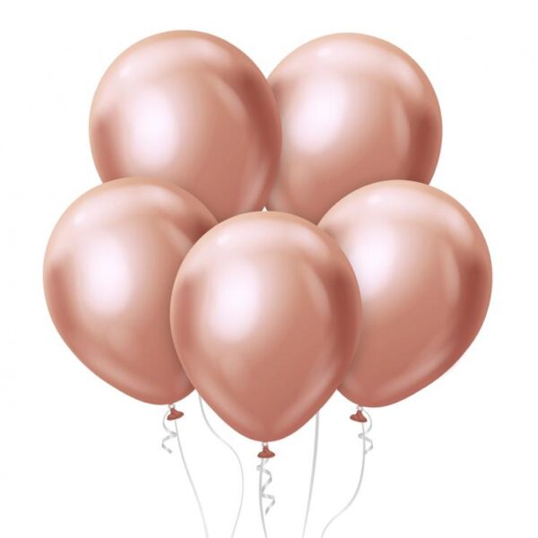 #BL Balony Beauty&Charm, platynowe różowo-złote 12"/ 7 szt.