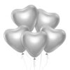 #BL Balony Beauty&Charm, platynowe srebrne serca 12"/ 6 szt. KK