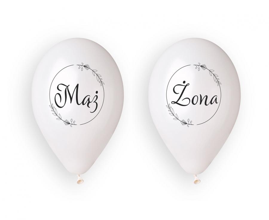 #BL Balony Premium Hel Mąż i Żona (w kółeczku), 13 cali/ 4 szt. KK