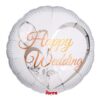 #BFK Balon Ibrex Hel, okrągły 14", Happy Wedding Lace White, packed