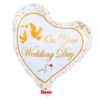 #BFK Balon Ibrex Hel, serce Sweet 14", Wedding Doves&Rings, packed