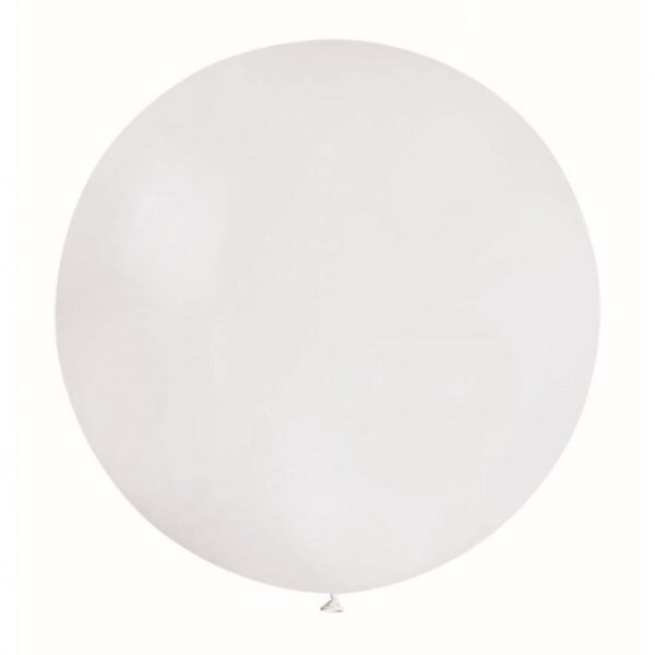 #BL Balon G40 pastel kula 1.00m - biała 01