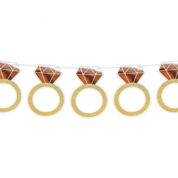 #DEGI Girlanda papierowa Pierścionek, 160 cm KK