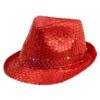#STAK Kapelusz świecący, czerwony, cekin