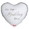 #BFK Balon Ibrex Hel, serce 14", White On Your Wedding Day, packed