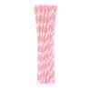#ZSŁ Rurki (słomki) pap. jasnoróżowe w białe groszki, 6x197mm / 24 szt.