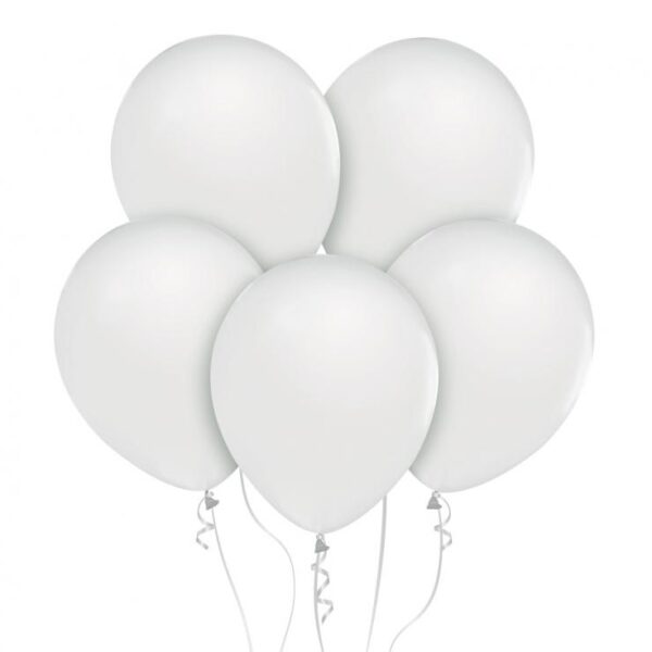#BL Balony Beauty&Charm, metaliki białe 12"/ 50 szt.