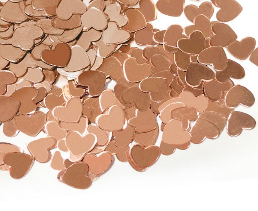#DEKO Konfetti papierowe B&C Serca, różowo-złote, 12 g