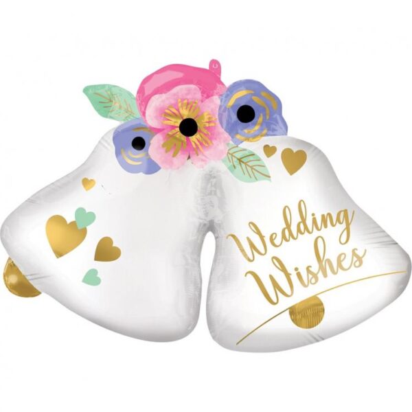 #BFK Balon foliowy SuperShape Wedding Bells P35, zapakowany KK