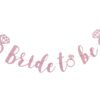 #DEGI Girlanda papierowa GoGirls Bride to Be, brokatowa różowa, 300 cm