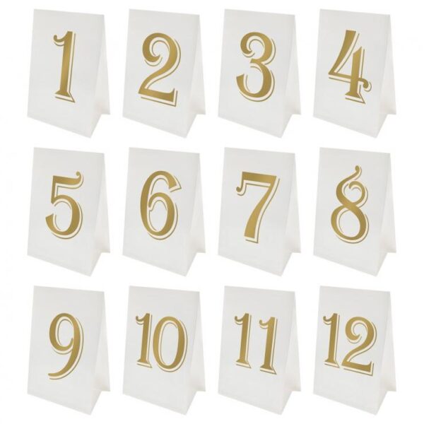 #DEI Numery na stoły Celebrate, papierowe, 10x15 cm, cyfry 1-12