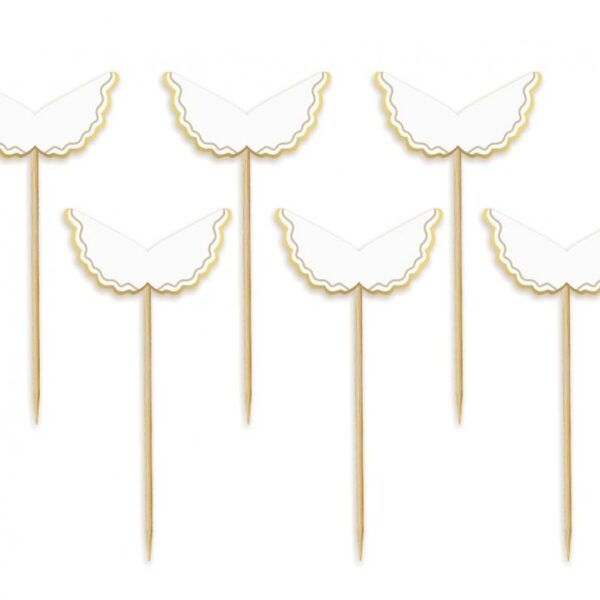 #DEI Pikery Aniołek, złoty kontur, 6 szt.