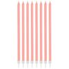 #SU Świeczki perłowe jasnoróżowe, 15.5x0.44 cm, 8 szt.