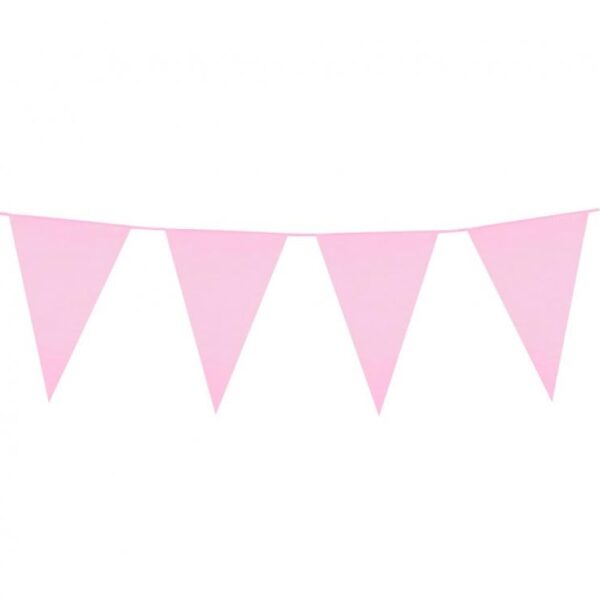 #DEGI Girlanda Flagi, j. różowe (30x20 cm), 10 m