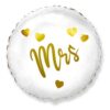 #BFK Balon foliowy 18" FX - Mrs, biały KK, niepakowany