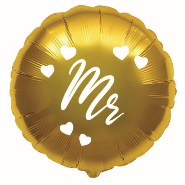 #BFK Balon foliowy 18" FX - Mr, złoty, pakowany KK
