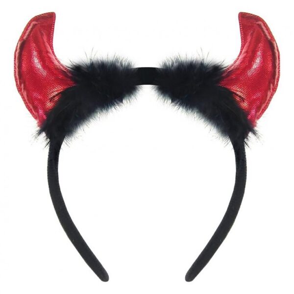 #STAO Opaska Rogi diabełka z futerkiem