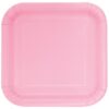 #ZTA Talerzyki papierowe, pastelowy róż, kwadratowe, 16 szt.