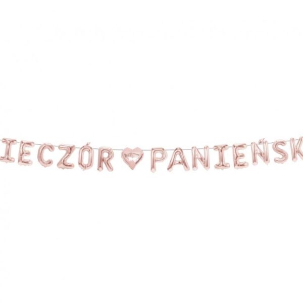 #DEGI Girlanda papierowa "WIECZÓR PANIEŃSKI", różowa, 2,1 m.