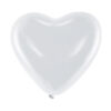 Balony 10'' Serca, Pastel biały (1 op. / 100 szt.)