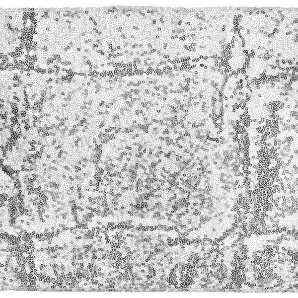 Bieżnik cekinowy, srebrny, 0,3 x 5 m