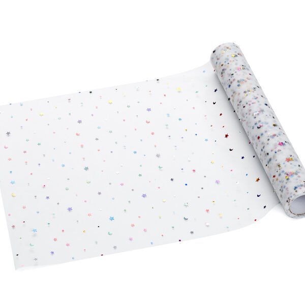 Bieżnik tiulowy Gwiazdy, mix, 0,35 x 9 m