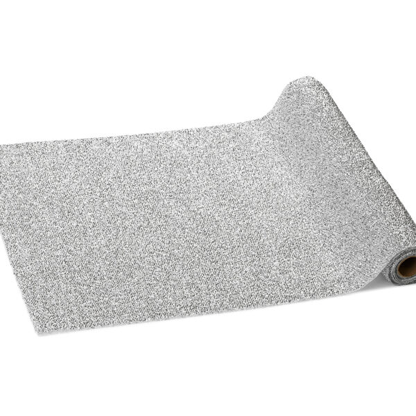 Bieżnik metalizowany, srebrny, 0,36 x 3 m