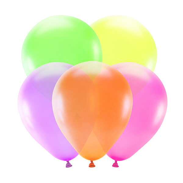 Balony neonowe 25cm, mix (1 op. / 5 szt.)