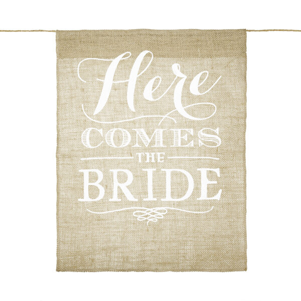 Baner na przejście Panny młodej - Here comes the bride, 41x51cm