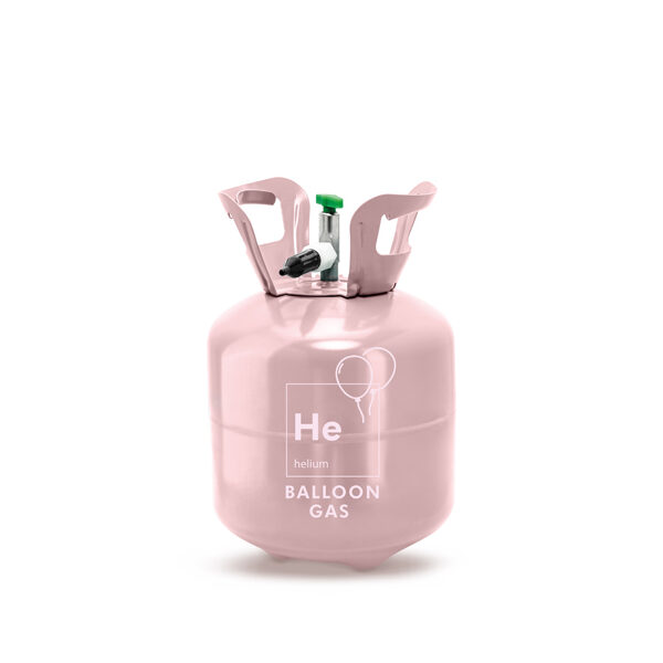 Butla z helem, jasnoróżowy, maks. 20 balonów