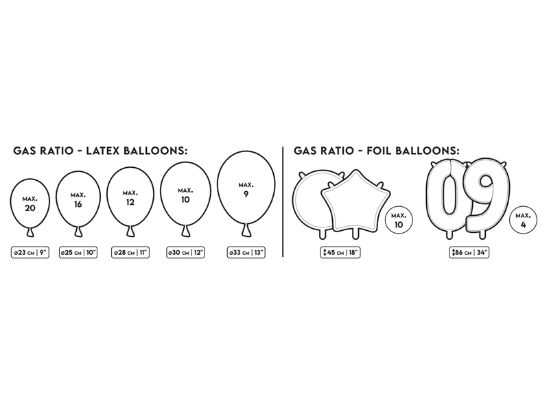 Butla z helem, jasnoróżowy, maks. 20 balonów - obrazek 3
