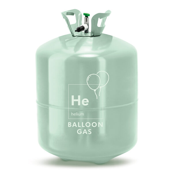 Butla z helem, zielony, maks. 90 balonów