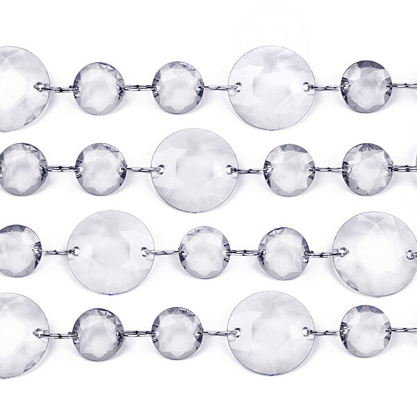 Girlanda kryształowa, bezbarwny, 1m