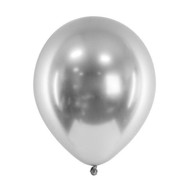 Balony Glossy 30cm, srebrny (1 op. / 10 szt.)