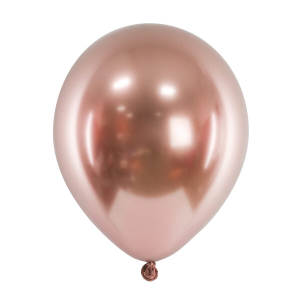 Balony Glossy, 46 cm, różowe złoto (1 op. / 5 szt.)