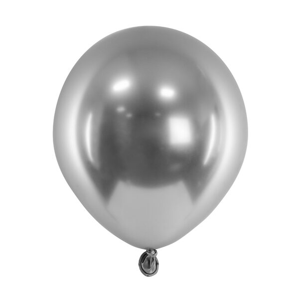 Balony Glossy 12 cm, ciemny srebrny (1 op. / 50 szt.)