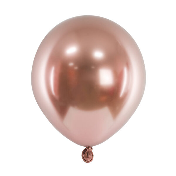 Balony Glossy 12 cm, różowe złoto (1 op. / 50 szt.)