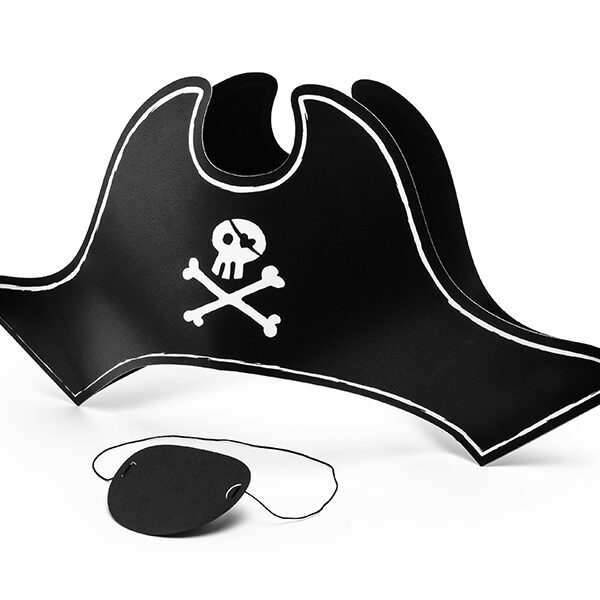 Czapka Pirata z opaską na oko, 14cm