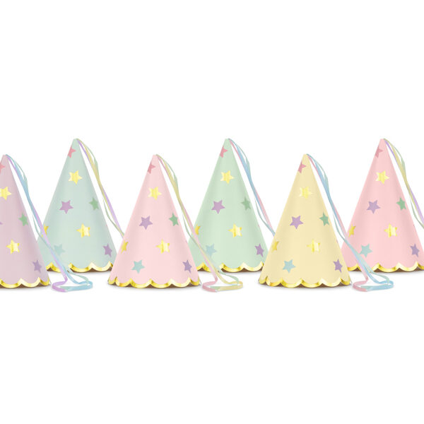 Czapeczki Gwiazdki, mix, 14.5cm (1 op. / 6 szt.)