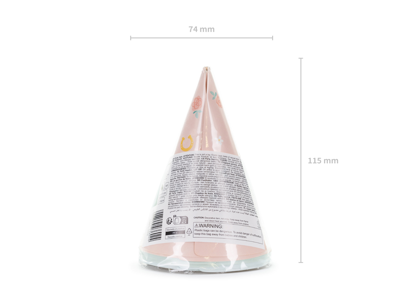 Czapeczki Konie, 16 cm, mix. (1 op. / 6 szt.) - obrazek 4