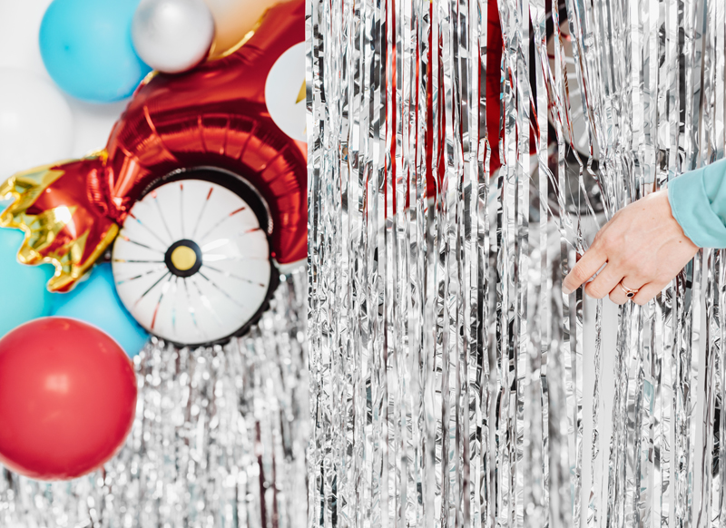 Kurtyna Party, srebrny, 100x200cm - obrazek 2