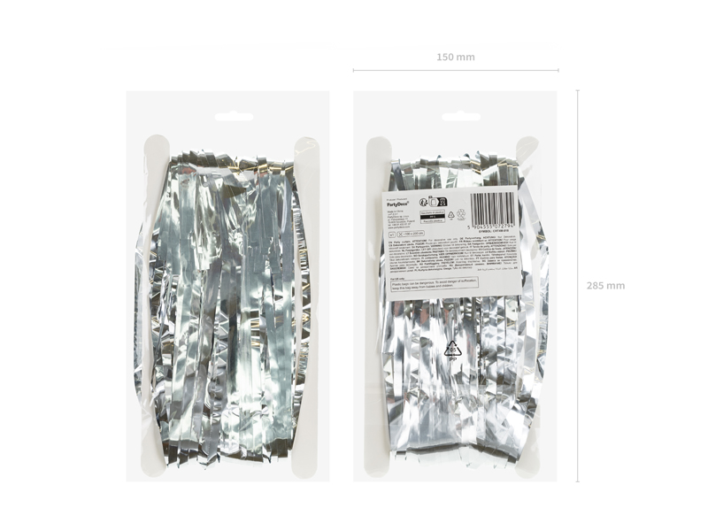 Kurtyna Party, srebrny, 100x200cm - obrazek 3