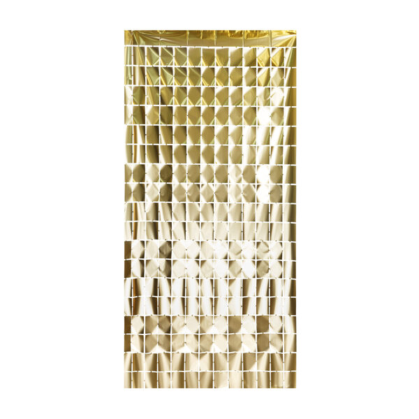Kurtyna Party Kwadraty, elegancki złoty, 100x200cm