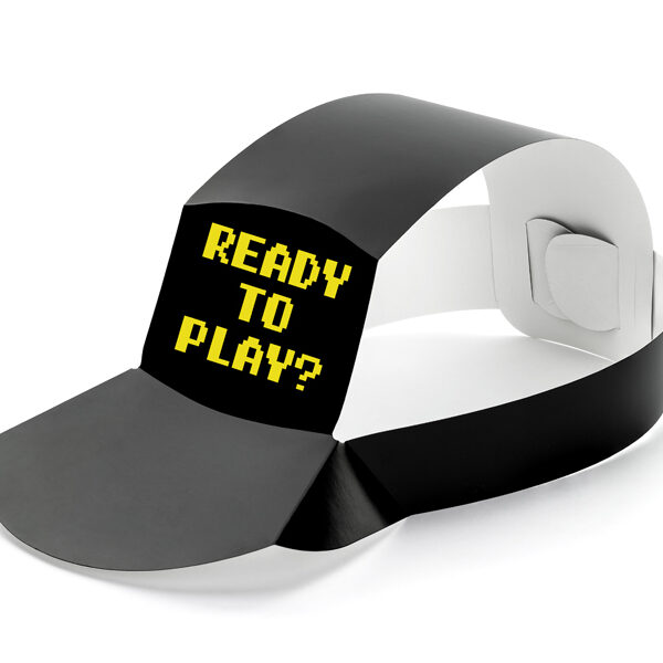 Czapki Gamer, 38.5x18.5 cm, czarny (1 op. / 6 szt.)