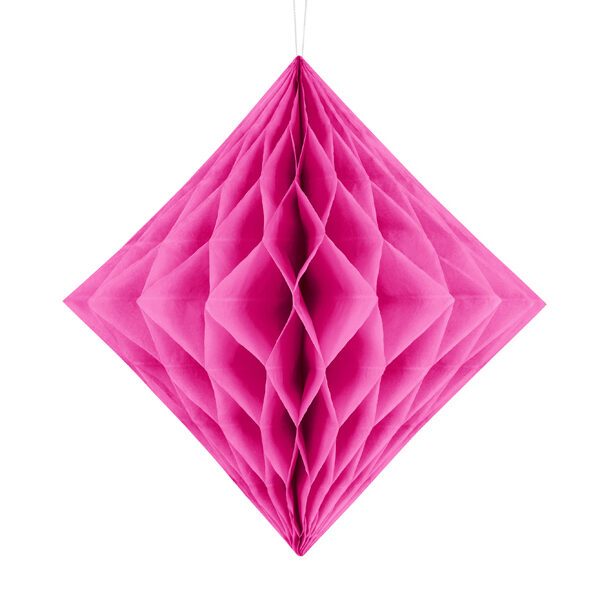 Diament bibułowy, ciemny różowy, 20cm