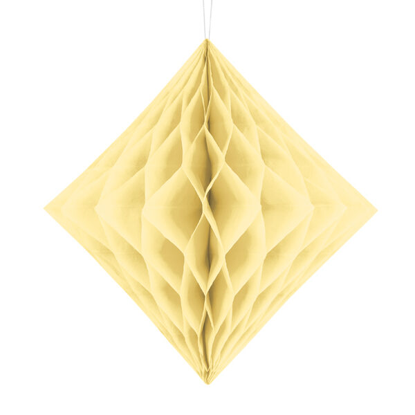 Diament bibułowy, kremowy, 30cm