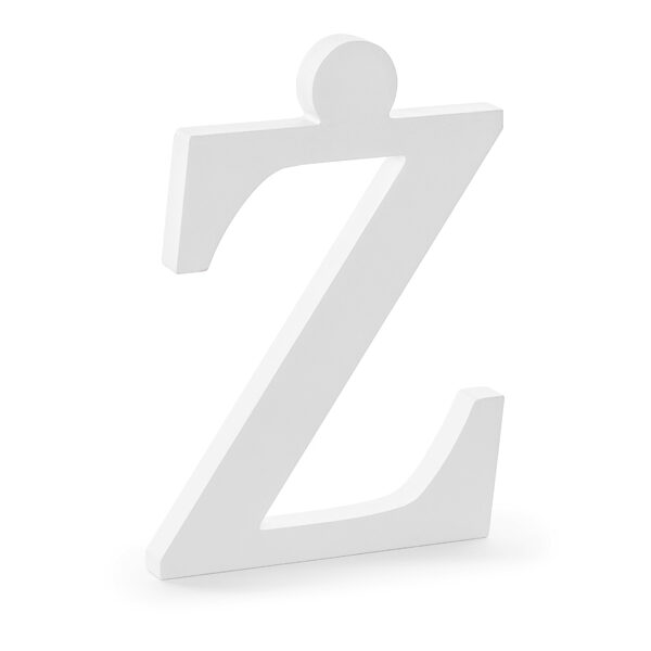 Drewniana litera Ż, biały, 16,5x23cm