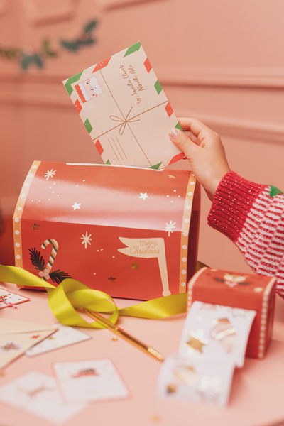 Skrzynka na listy do Mikołaja, 14x22x13 cm, mix - obrazek 3